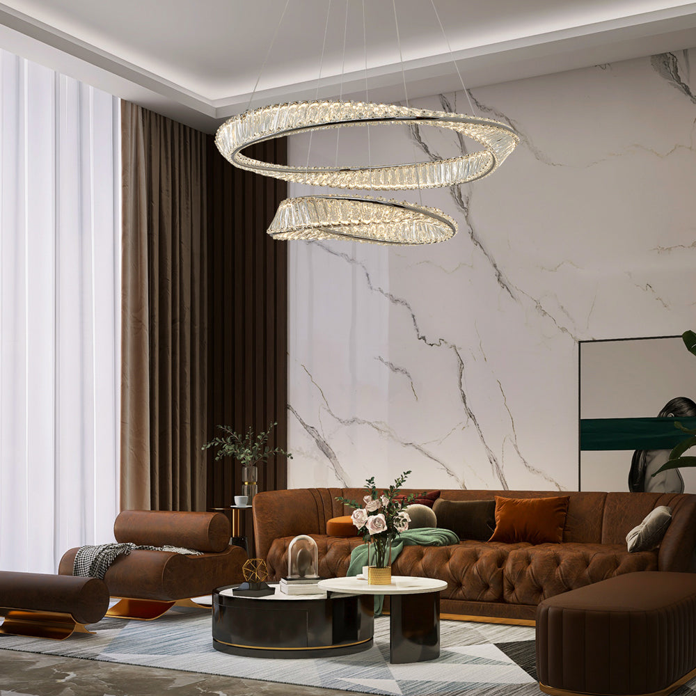 Atticus Crystal 800 + 500 LED Pendant