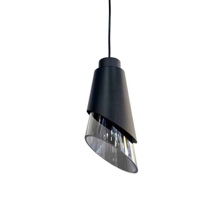 Avery 1 Light Pendant Black / Smoke