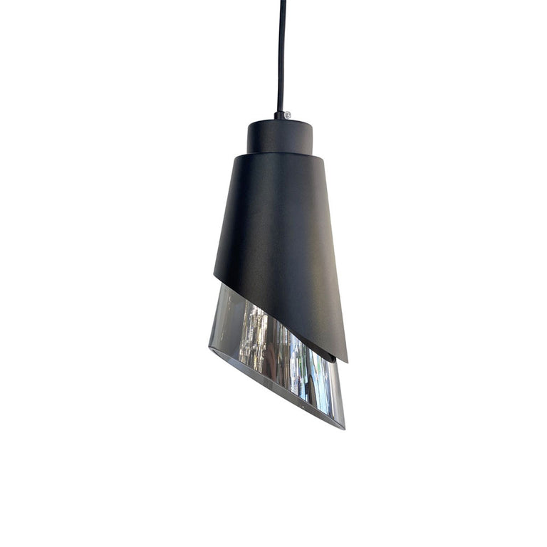 Avery 1 Light Pendant Black / Smoke
