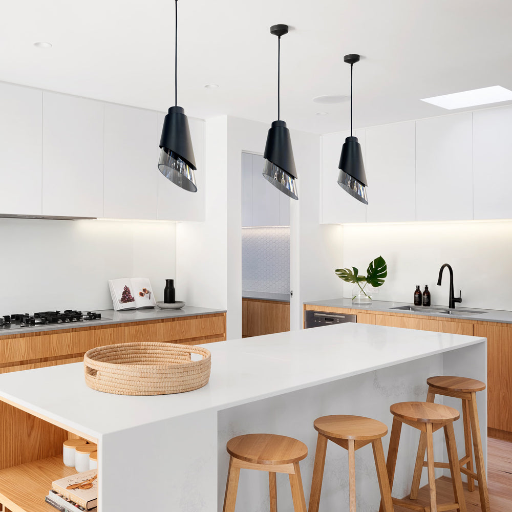 Avery 1 Light Pendant Black / Smoke