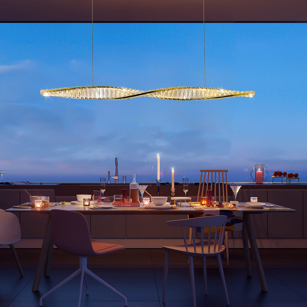 Baldwin Crystal LED Pendant Gold