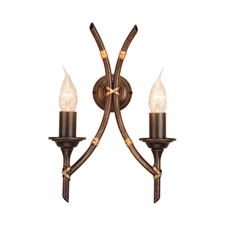 Bamboo 2 Light Wall Light Bronze Patina - BB2-B-BRZ-PATINA