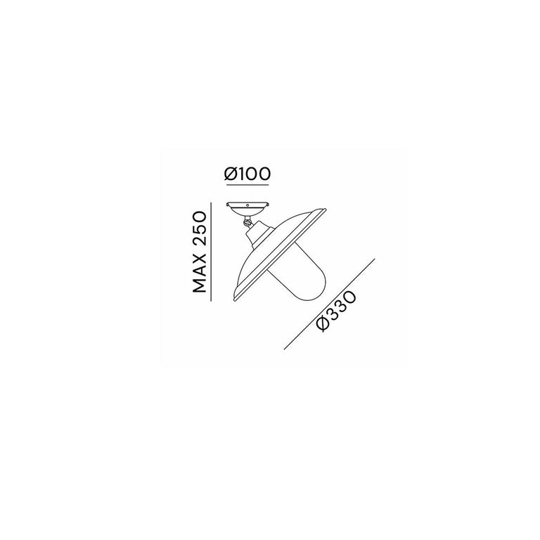 Barchessa Outdoor Ceiling Light With Clear Glass IP44 - 220.13.ORT
