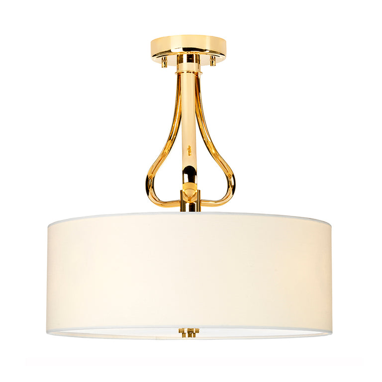 Falmouth 3 Light 9W LED Semi Flush French Gold - BATH-FALMOUTH-SF-FG