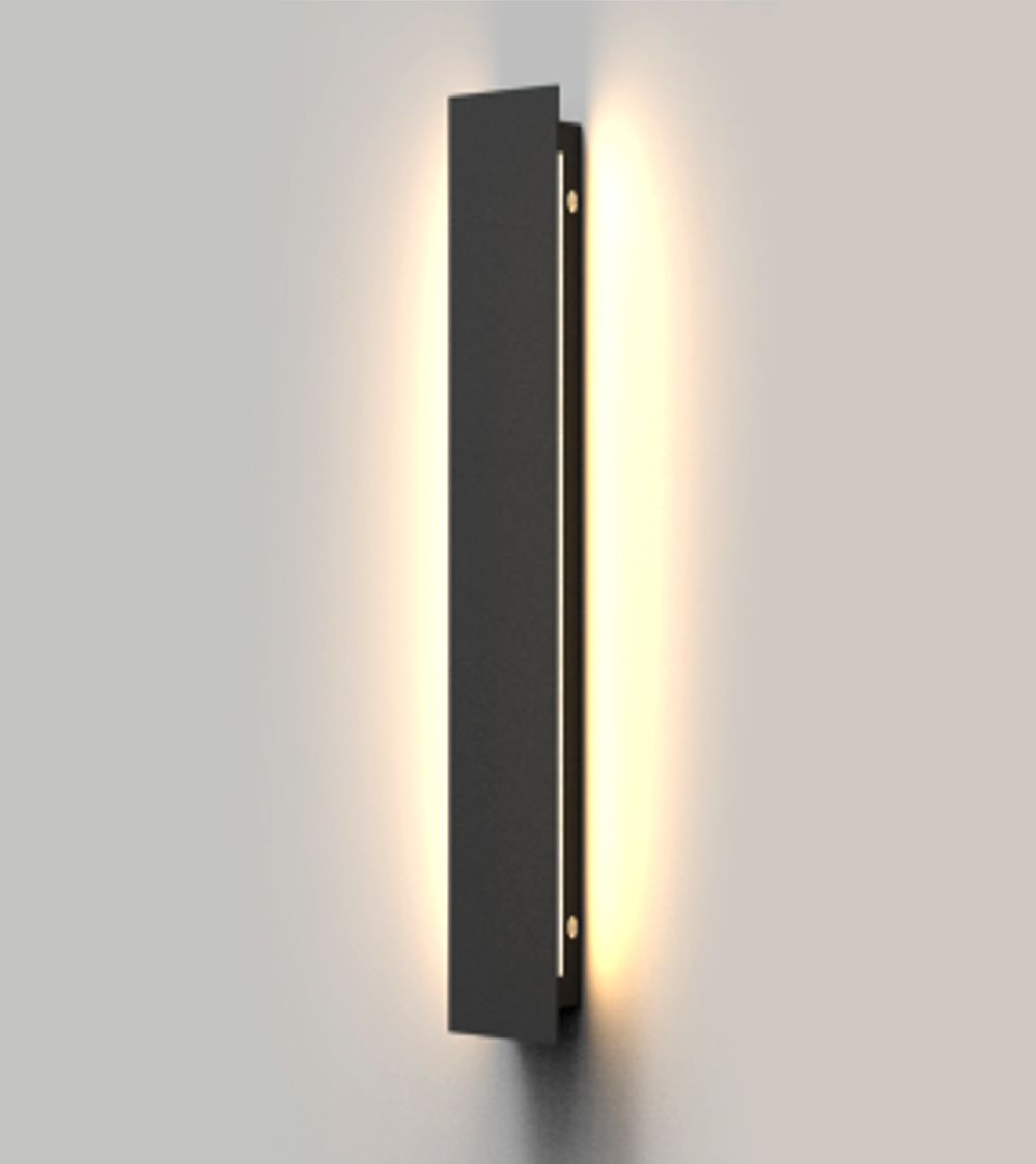 Baxter 22W LED Exterior Wall Light Grey / Warm White