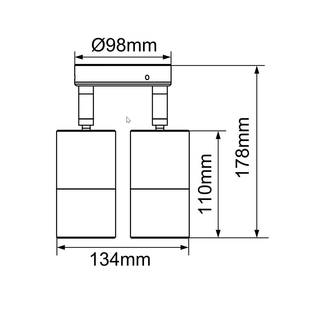 Beamlite 240V Double Adjustable Wall Pillar Light 316 Stainless Steel - 193159