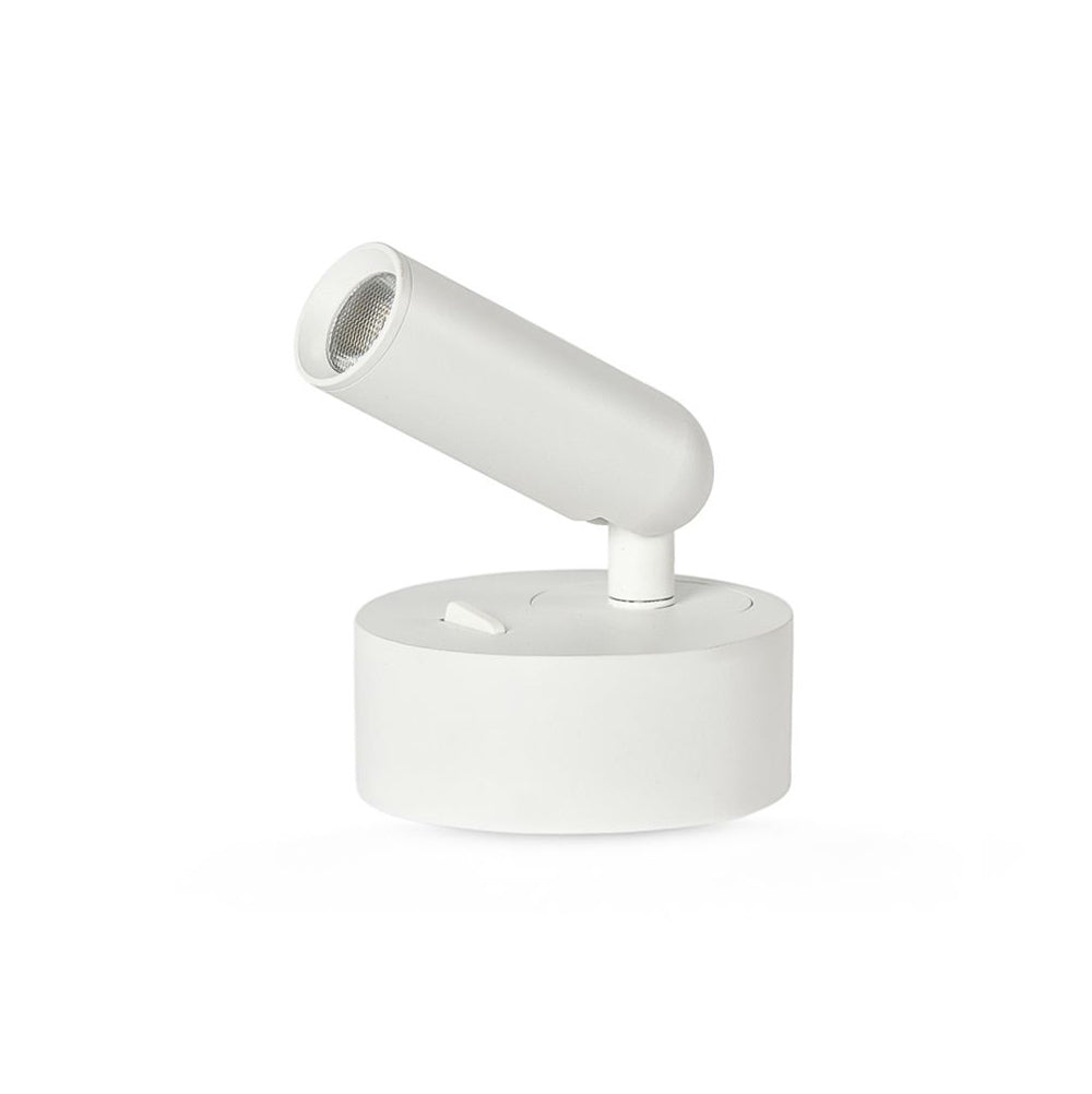 Bean 3W LED Wall Light with Switch White / Warm White - BEAN ROUND WH