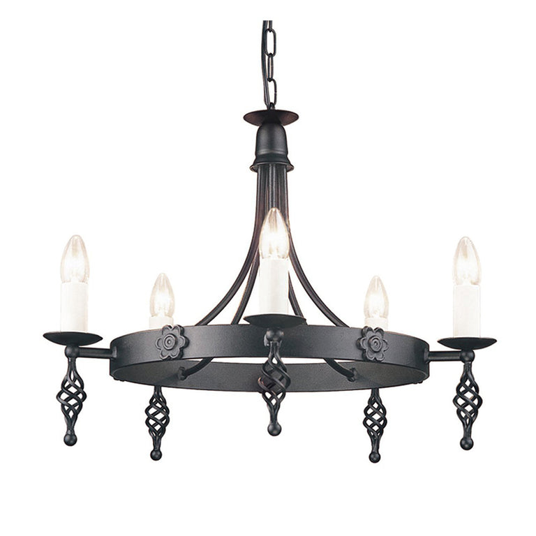 Belfry 5 Light Chandelier Black - BY5-BLACK