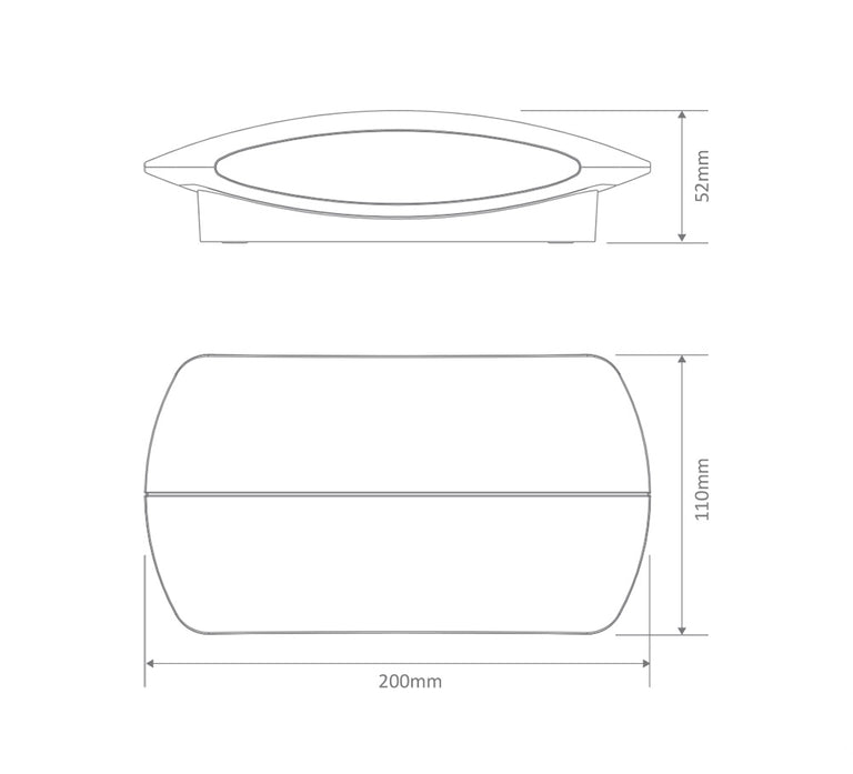 Bell 13W LED 240V Up/Down Wall Pillar Light Dark Grey / Warm White - 19378