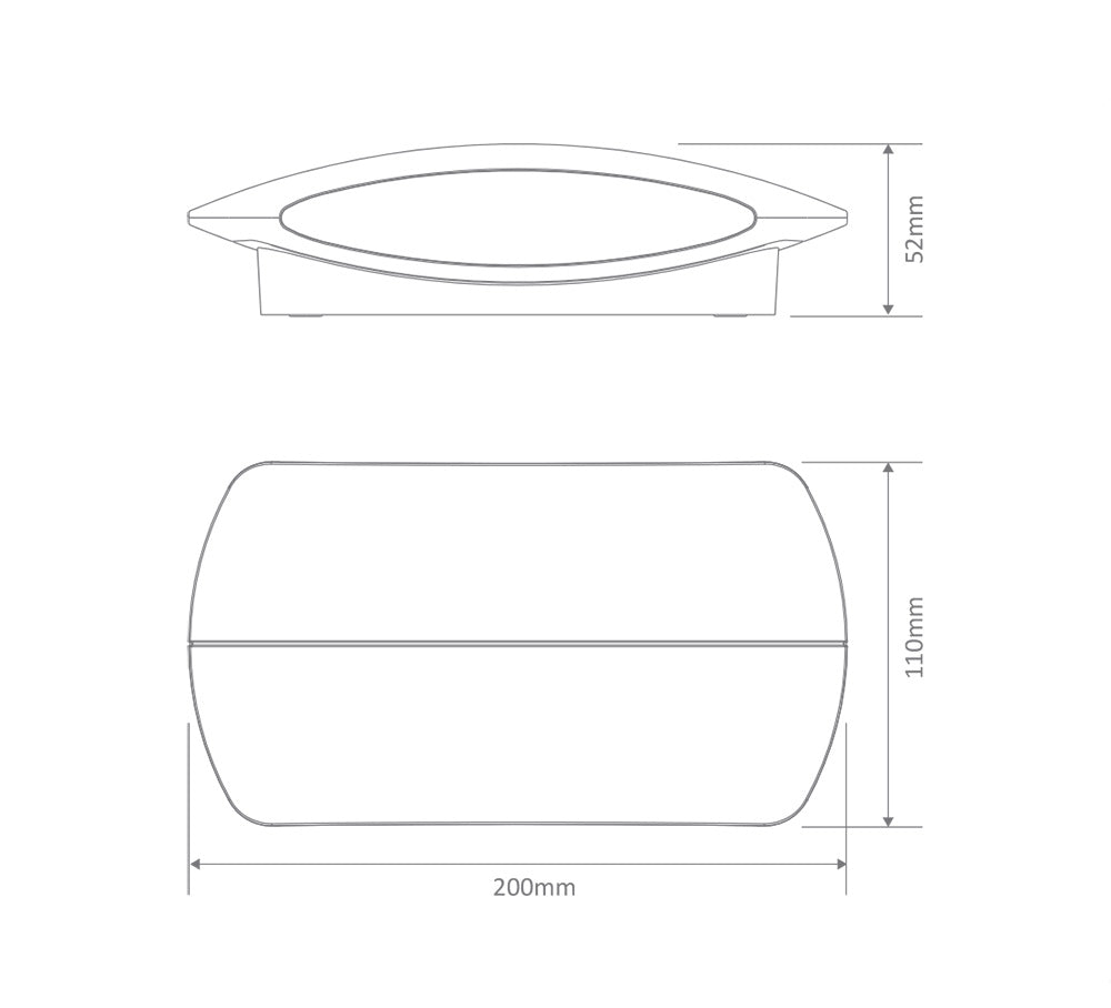 Bell 13W LED 240V Up/Down Wall Pillar Light Dark Grey / White - 19379