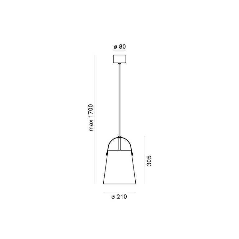Bell 1 Light Pendant Natural Brass - 287.01.ONB