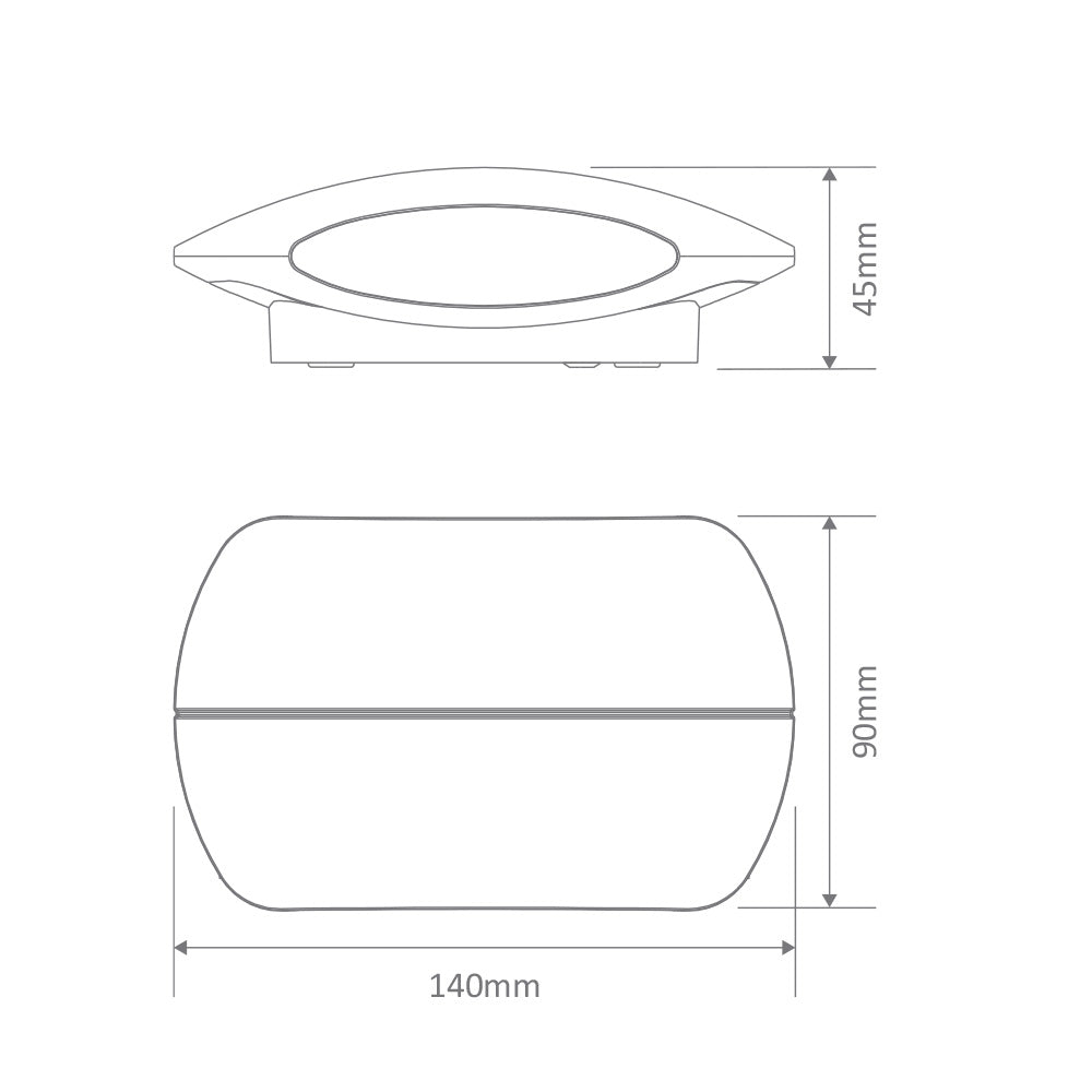 Bell 8W LED 240V Up/Down Wall Pillar Light Black / Warm White - 19370
