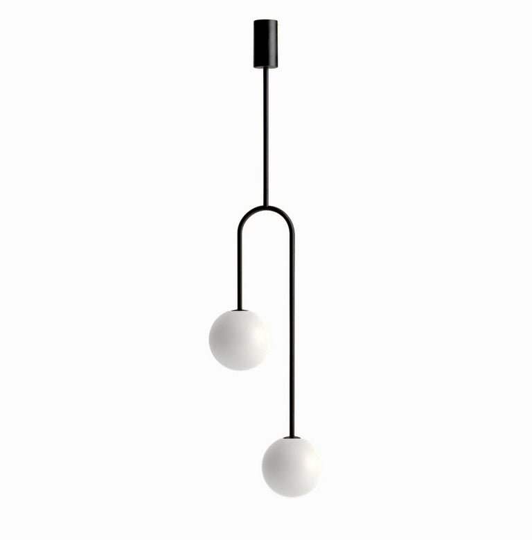 Bella 2 Light Pendant Black