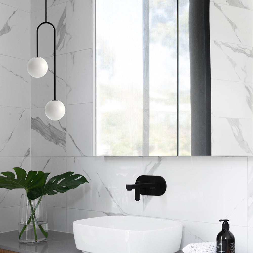 Bella 2 Light Pendant Black