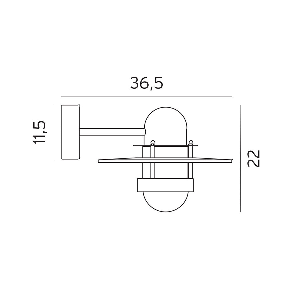 Bergen Wall Light Galvanized Steel - NLYS.270GA