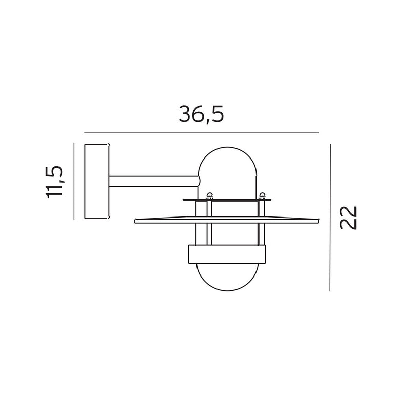 Bergen Wall Light Galvanized Steel - NLYS.270GA