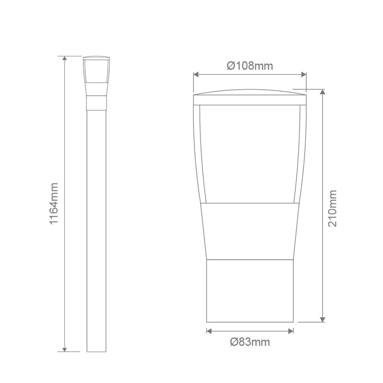 Conical Bollard Head Kit White - 10738