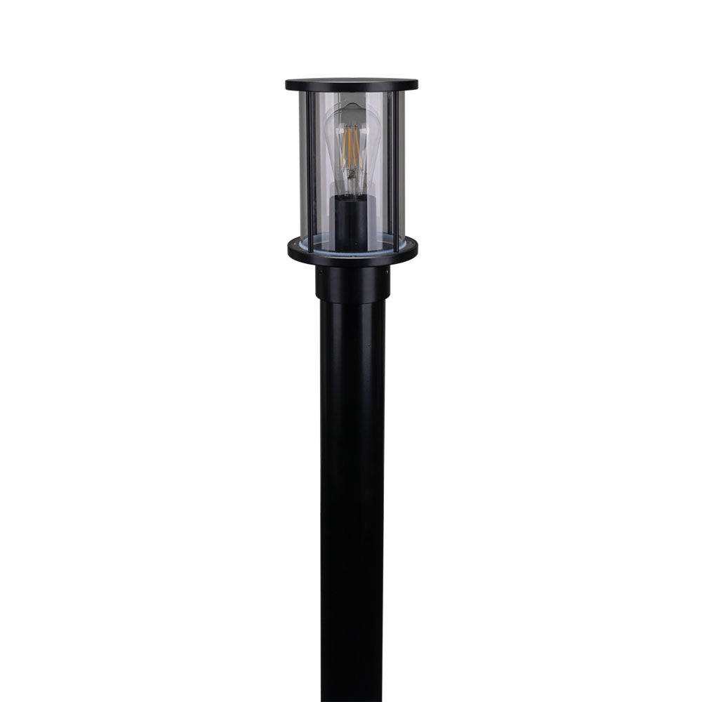 BL-400 Bollard Head With 1 Metre Post Black / Clear - 10682
