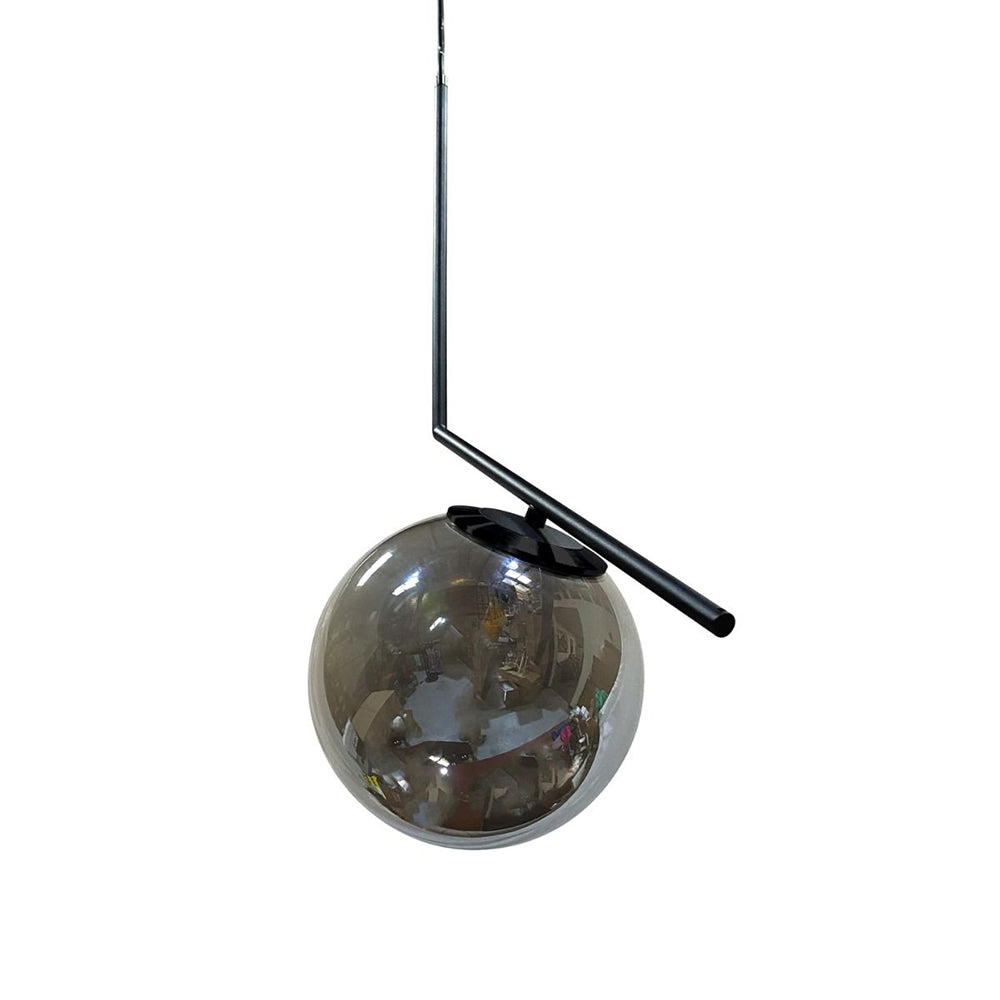 Luna 1 Light Pendant Black / Smoke
