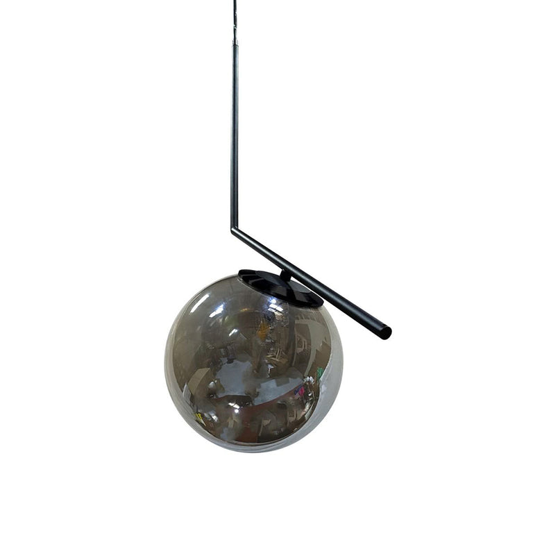 Luna 1 Light Pendant Black / Smoke