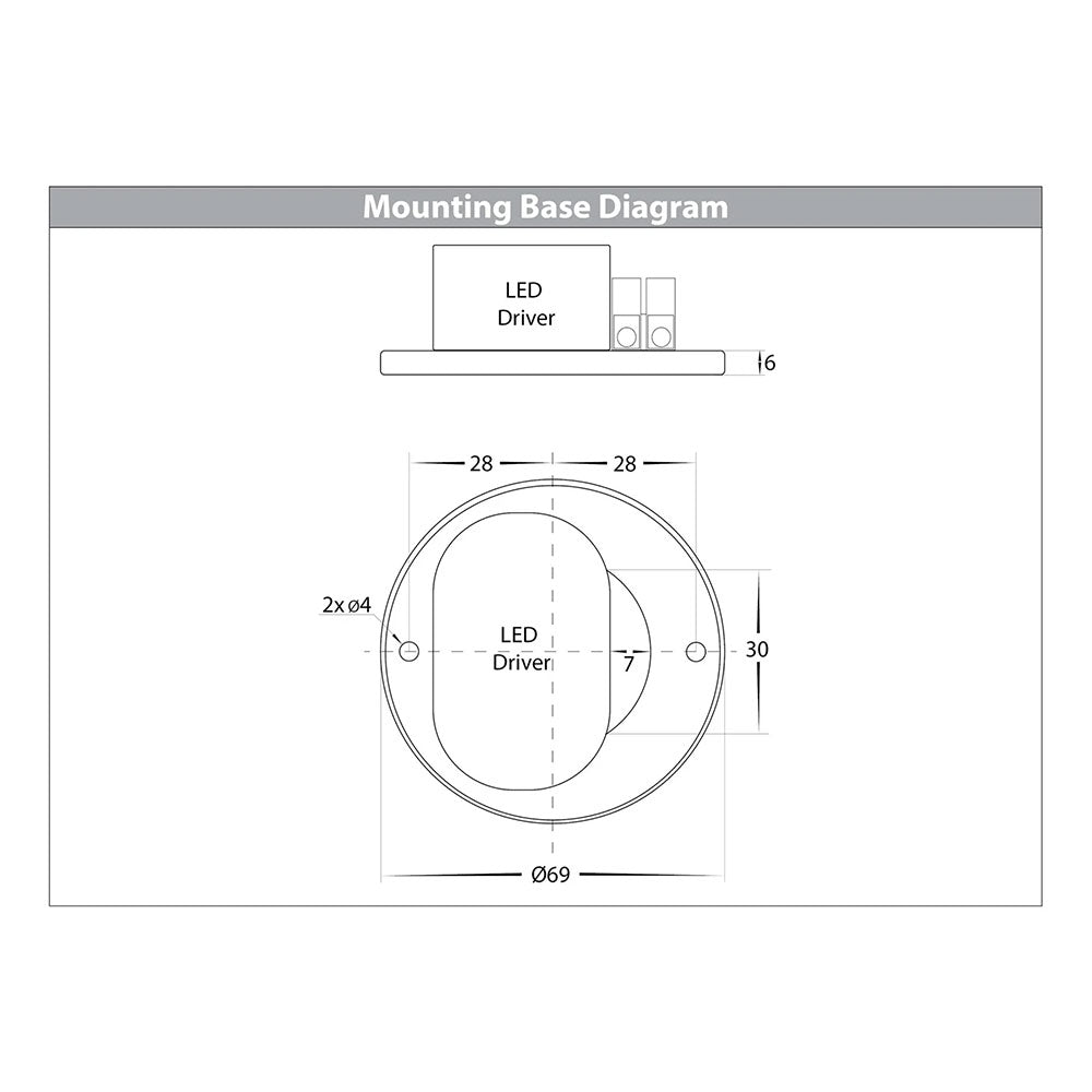 Nella 7W CCT 12V DC LED Surface Mounted Downlight & Extension Black - HV5802T-BLK-EXT-12V