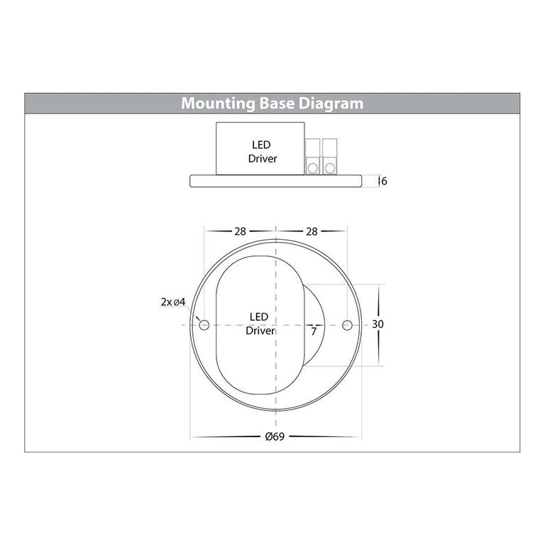 Nella 7W CCT 12V DC LED Surface Mounted Downlight & Extension Black - HV5802T-BLK-EXT-12V