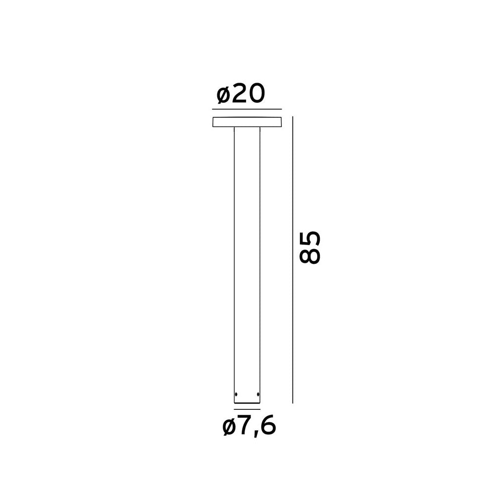 Borg Large 16W LED Bollard Aluminium / Warm White - NLYS.6180AL
