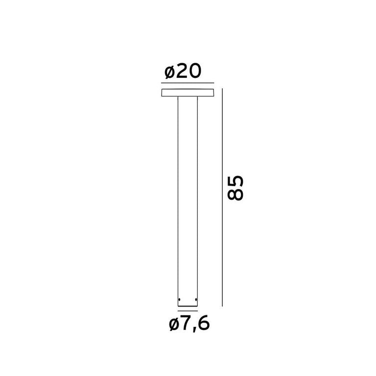 Borg Large 16W LED Bollard Aluminium / Warm White - NLYS.6180AL