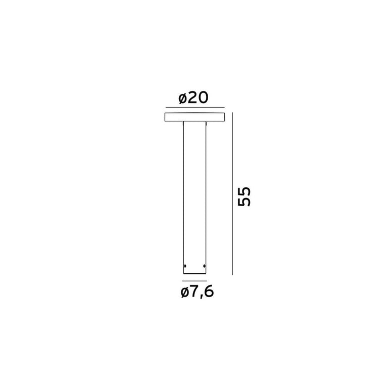 Borg Small 16W LED Bollard Aluminium / Warm White - NLYS.6170AL