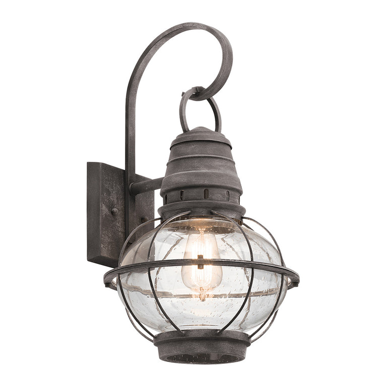 Bridge Point Medium Wall Lantern Weathered Zinc - KL/BRIDGEPOINT/M