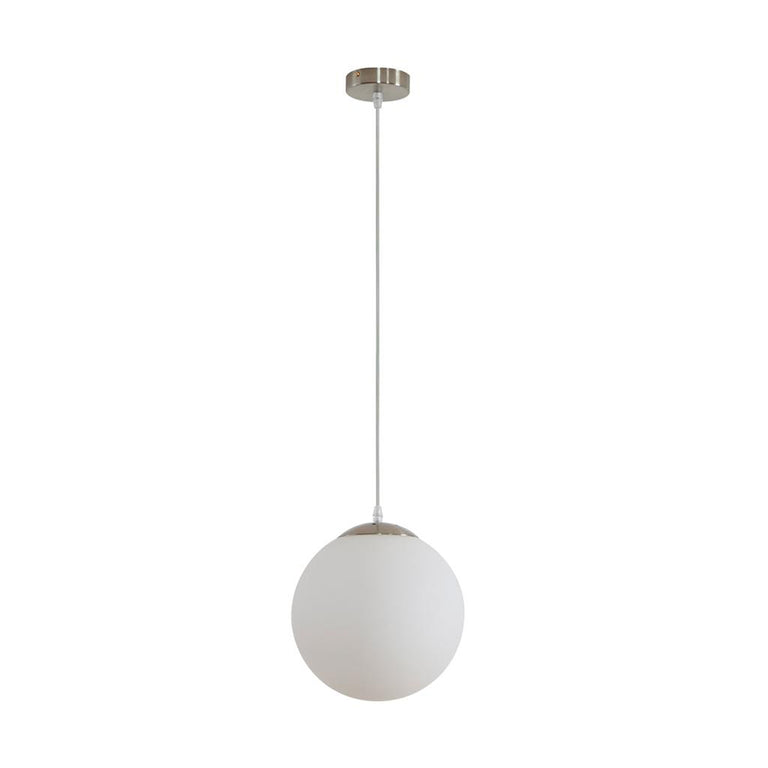 Bubble-250 Opal Glass Pendant Satin Chrome - 31474