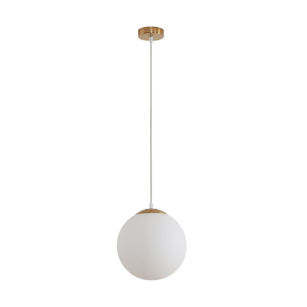 Bubble-250 Opal Glass Pendant Satin Brass - 31476