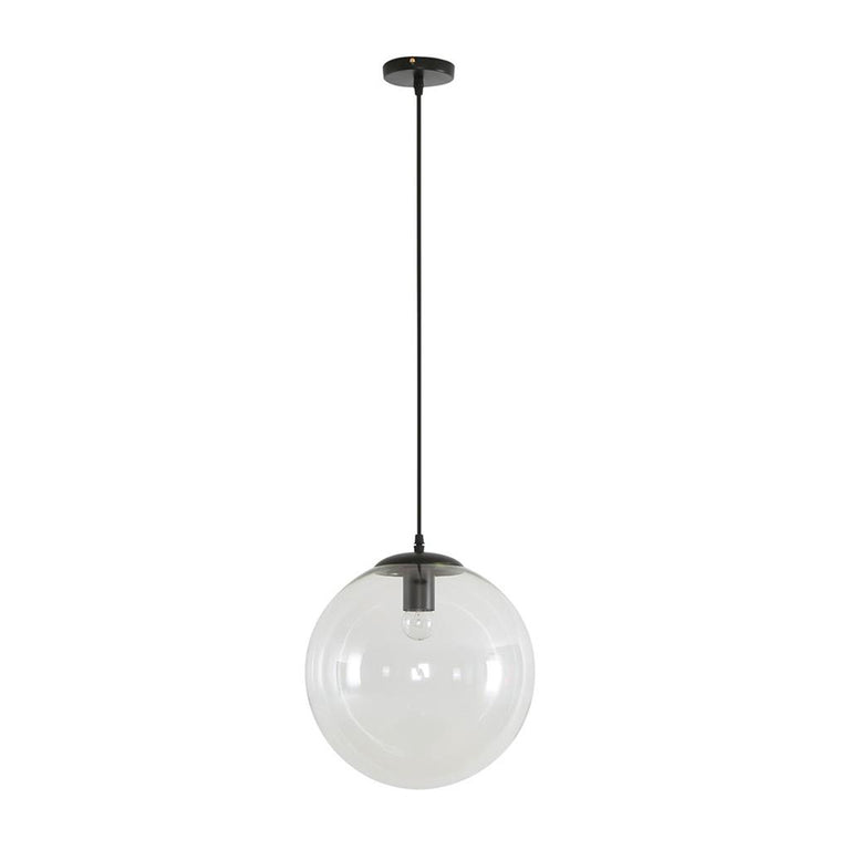 Bubble-300 Clear Glass Pendant Black - 31478