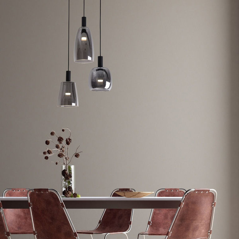 Candle 5W LED Medium Pendant Black / Warm White