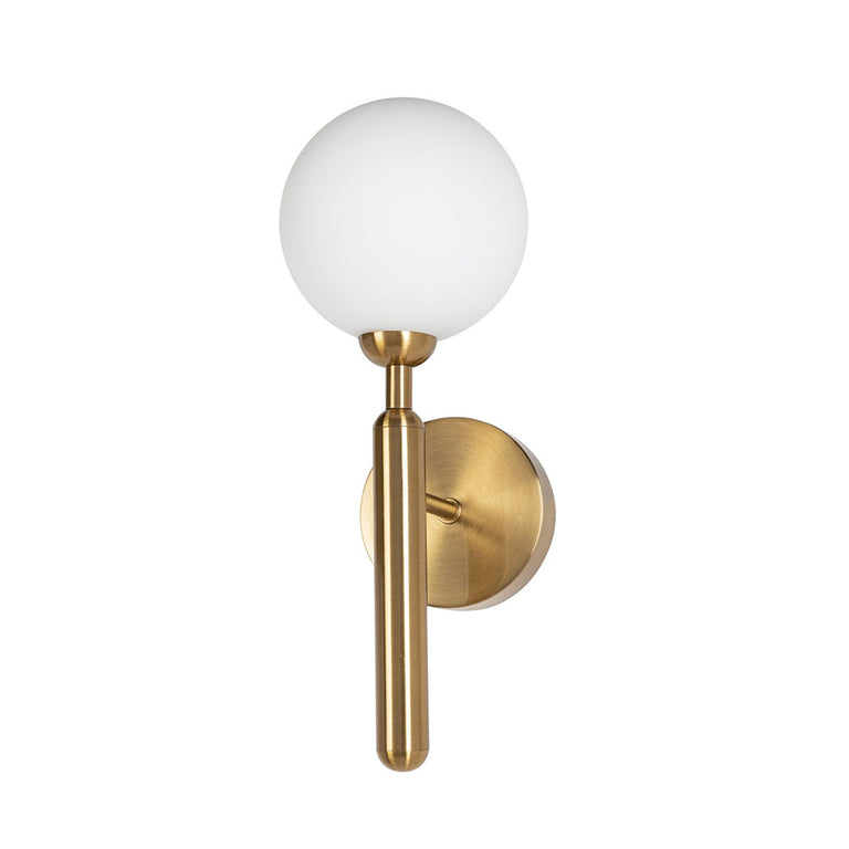 Caranda 1 Light Wall Light Satin Gold / White - CARANDA-A1 GLD