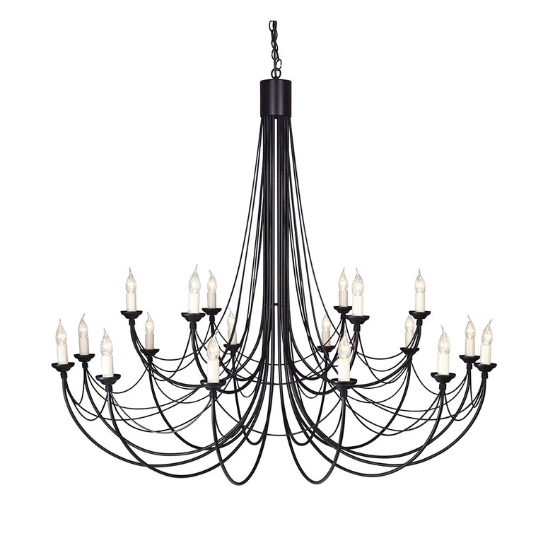 Carisbrooke 18 Light Chandelier Black - CB18-BLACK