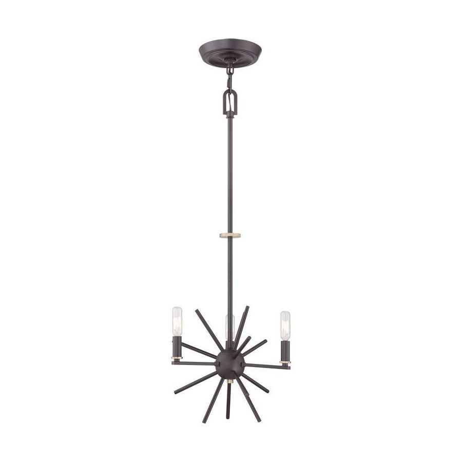 Carnegie 3 Light Chandelier Western Bronze - QZ-CARNEGIE3