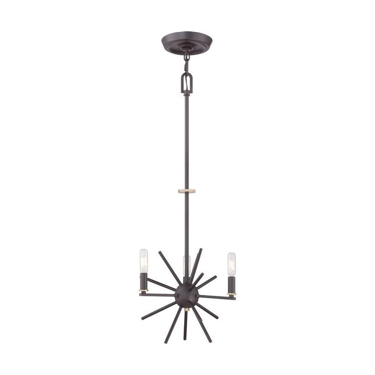 Carnegie 3 Light Chandelier Western Bronze - QZ-CARNEGIE3