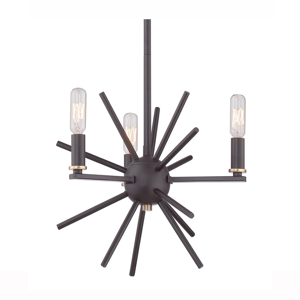 Carnegie 3 Light Chandelier Western Bronze - QZ-CARNEGIE3