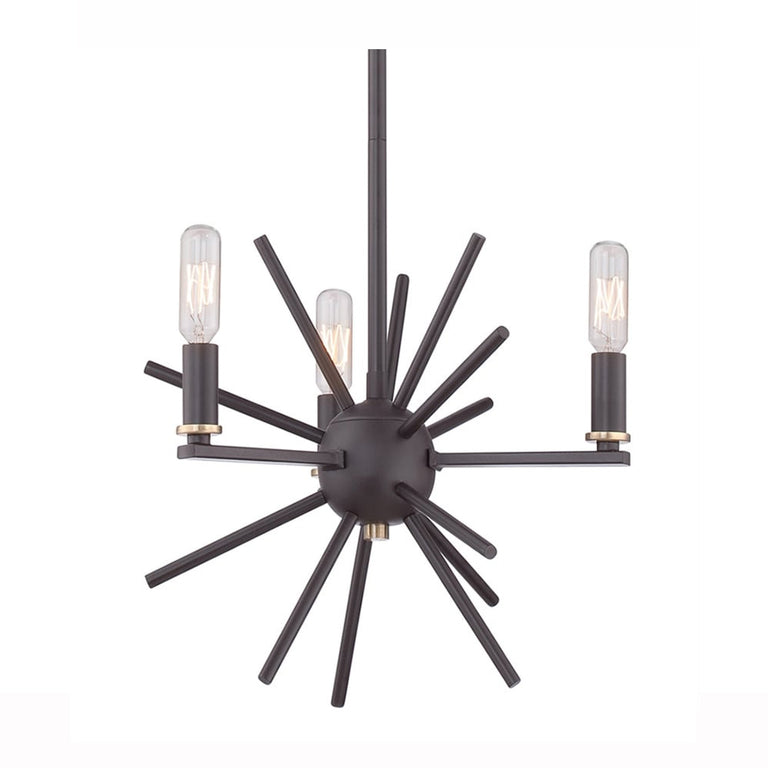 Carnegie 3 Light Chandelier Western Bronze - QZ-CARNEGIE3