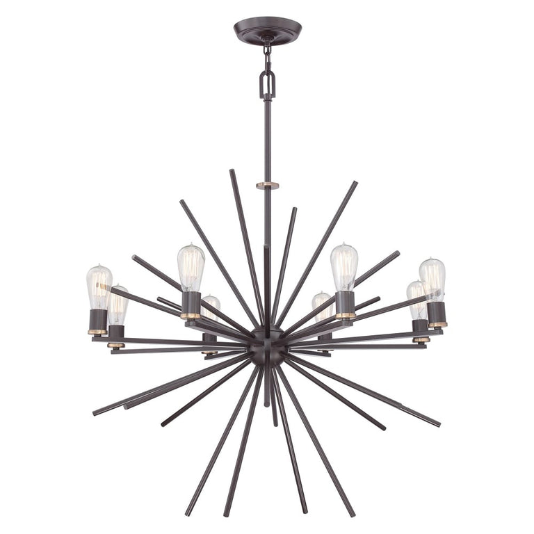 Carnegie 8 Light Chandelier Western Bronze - QZ-CARNEGIE8