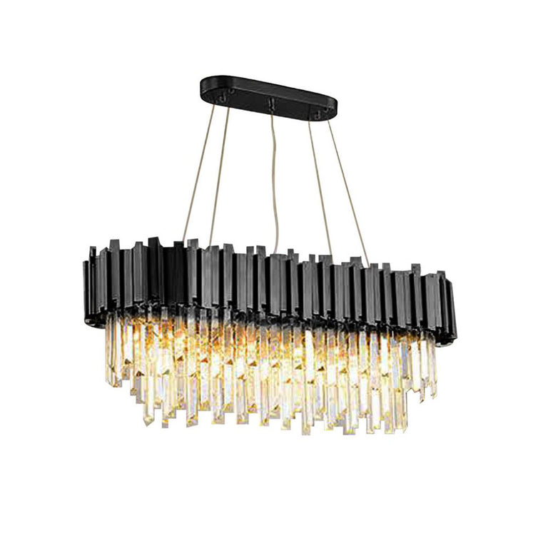Carrie 11 Light Crystal Pendant Chandelier Black