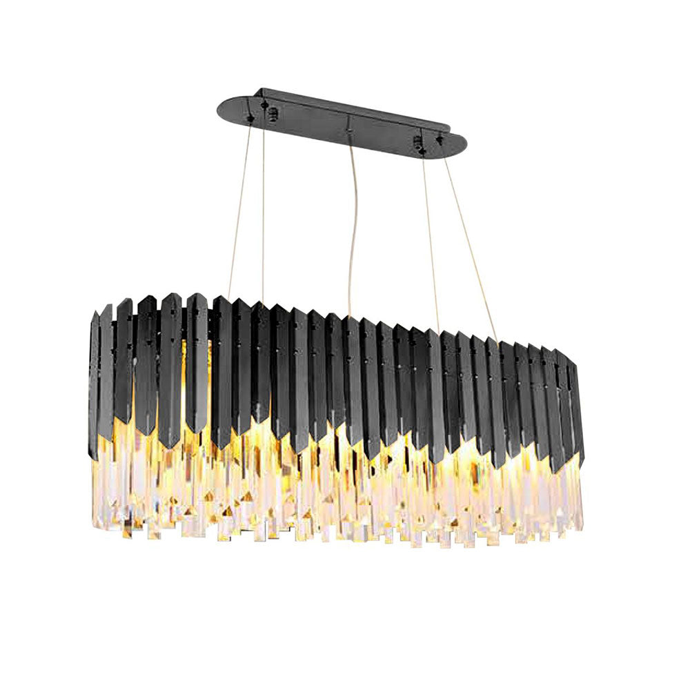 Carter 14 Light Crystal Pendant Chandelier Black