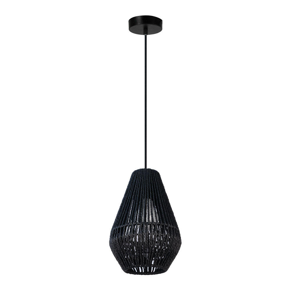Carter-PDT Paper Rope Small Pendant Black - 23140
