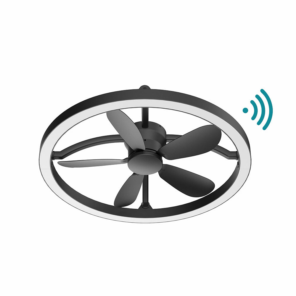 Catalina DC 21" Smart Ceiling Fan With Remote Control + LED Light Black - MCDC500M