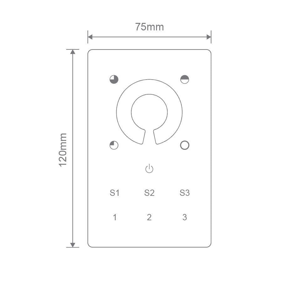 Cham Single Colour AC Touch Wall Control - 20145