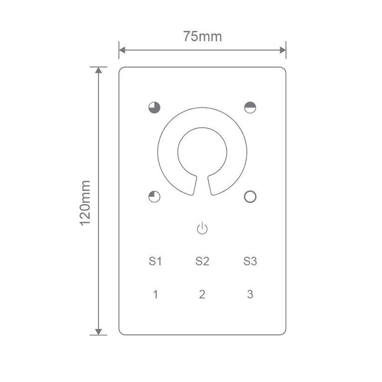 Cham Single Colour AC Touch Wall Control - 20145