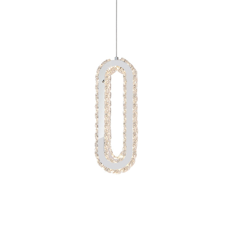 Chanel 1 Light LED Pendant Chrome / Cool White
