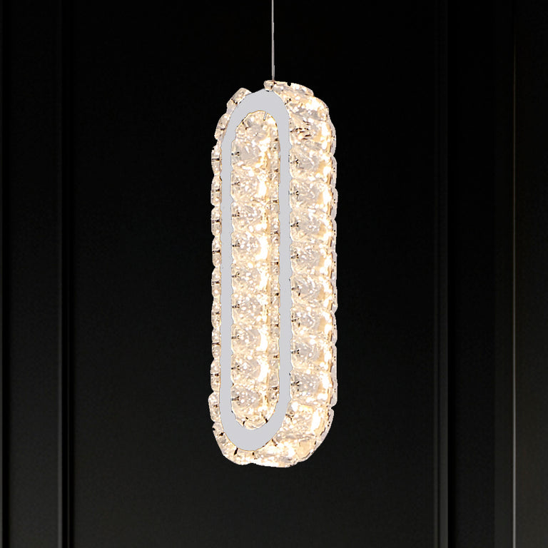 Chanel 1 Light LED Pendant Chrome / Cool White