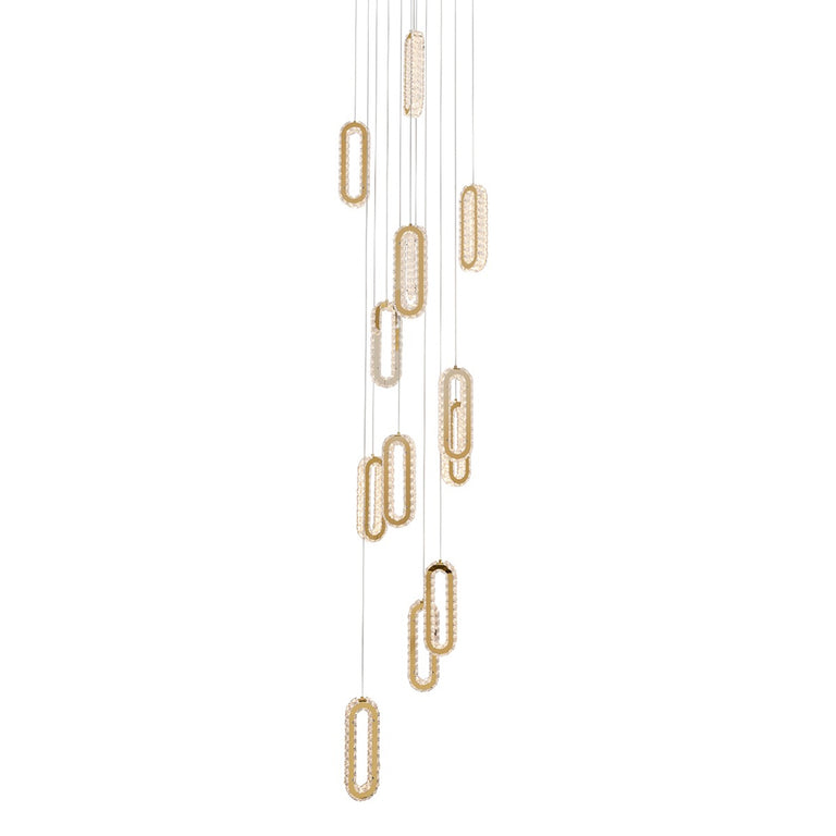 Chanel 13 Light LED Pendant Gold / Tri-Colour